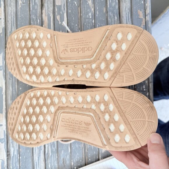 Adidas NMD R1 Women's Sneakers Running Shoe Athletic Footwear Peach Trainer Sz 6 - Picture 12 of 13